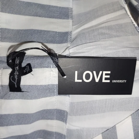 NWT Love University Thin Flowy Stripped Pants Size XL - Picture 7 of 8